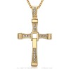 Collier fast and furious Croix Vin Diesel Acier inoxydable Or  IM#26837