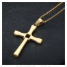 Fast and Furious necklace Vin Diesel Cross Stainless steel Gold IM#26839