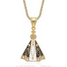 Collier de Notre-Dame d'Aparecida Acier inoxydable Or Protection    IM#26862