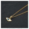 Petit pendentif oeil bleu femme Acier inoxydable Or Zirconium  IM#26869