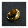Chevalière Ring Freemason Master Midnight Blue Gold Steel IM#26892