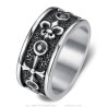 Patriot ring Cross Fleur de Lys Templar ring Stainless steel IM#26922