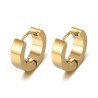 Creole Earrings 13mm Width 4mm Stainless Steel Gold IM#26978