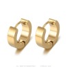 Creole Earrings 13mm Width 4mm Stainless Steel Gold IM#26979