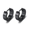 Creole Earrings 13mm Width 4mm Steel Black Titanium IM#26983