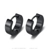 Creole Earrings 13mm Width 4mm Steel Black Titanium IM#26984
