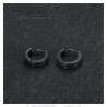 Creole Earrings 13mm Width 4mm Steel Black Titanium IM#26985