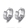 Creole Earrings 13mm Width 4mm Stainless Steel Silver IM#26989