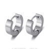 Pendientes Criollo 13mm Ancho 4mm Acero Inoxidable Plata IM#26989