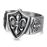 Siegelring Ring Lilie Wappen Silber  IM#27002