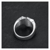 Bague fleur de lys Blason Templier Acier inoxydable Argenté  IM#27005