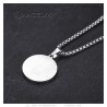 Yin Yang Medallion Symbol Pendant Stainless steel Silver IM#27045