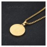 Ciondolo con medaglione Yin Yang in acciaio inossidabile e oro IM#27051