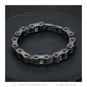 Biker bracelet Motorcycle chain Aged steel 22cm  IM#27063