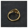 Ring Lebensbaum kleines Modell diskret Edelstahl Gold IM#27134