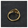 Tree of life ring small discreet model Stainless steel Gold IM#27134