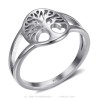 Tree of life ring small discreet model Stainless steel Silver IM#27138