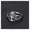 Anillo árbol de la vida modelo pequeño discreto Acero inoxidable Plata IM#27139