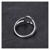 Anillo árbol de la vida modelo pequeño discreto Acero inoxidable Plata IM#27140