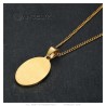 Small women's blue eye pendant Stainless steel Zirconium gold  IM#27146