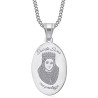 Pendentif médaille Sainte Sara me protège Acier inoxydable Argent  IM#27149