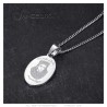Ciondolo medaglia Santa Sara mi protegge Acciaio inox Argento IM#27151