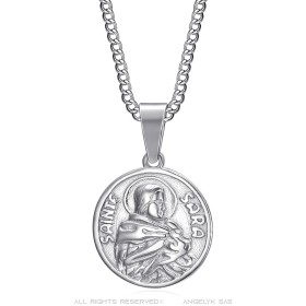 Ciondolo Saint Sara classico Acciaio inossidabile Argento27897
