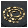 Ensemble grain de café Collier Bracelet Baptiste Acier inoxydable Or28626