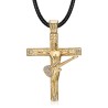 Colgante de acero inoxidable con forma de cruz de Johnny Hallyday y guitarra en oro y zafiro 28677