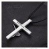 Johnny Hallyday Kreuz Gitarre Anhänger Edelstahl Silber Diamant28686