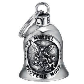 Campanello per moto Mocy Bell Saint-Michel "Proteggici" in acciaio inossidabile 28834