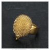 Bague Hérisson Niglo Acier Inoxydable Or Doré Plaqué28861