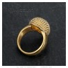 Bague Hérisson Niglo Acier Inoxydable Or Doré Plaqué28862