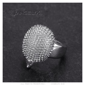 Bague Hérisson Niglo Acier Inoxydable Argent28869