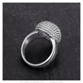 Bague Hérisson Niglo Acier Inoxydable Argent28870