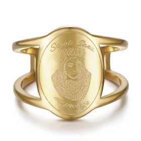 copy of Anello da donna con croce curva Camargue Acciaio inossidabile Oro28883
