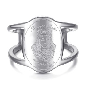 Bague Sainte Sara Patronne des gitans Femme Acier inoxydable Argent28895