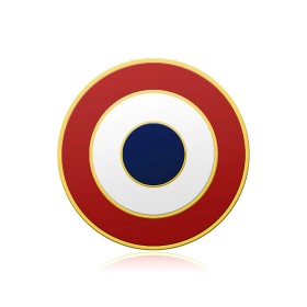 Pin's Cocarde Française Doré à l'Or Fin - Épinglette Patriotique28922