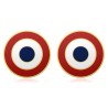 Lot de 2 Pin's Cocarde Française Doré à l'Or Fin - Épinglette Patriotique28935