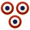 Lot de 3 Pin's Cocarde Française Doré à l'Or Fin - Épinglette Patriotique28957