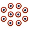 Lot de 10 Pin's Cocarde Française Doré à l'Or Fin - Épinglette Patriotique28963