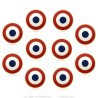 Lot de 10 Pin's Cocarde Française Doré à l'Or Fin - Épinglette Patriotique28964