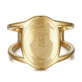 Bague Sainte Sara Patronne des gitans Femme Acier inoxydable Or28970