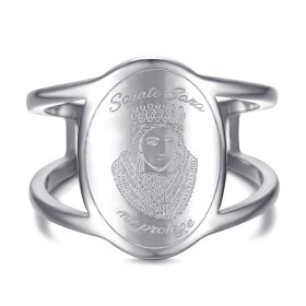 Bague Sainte Sara Patronne des gitans Femme Acier inoxydable Argent28977