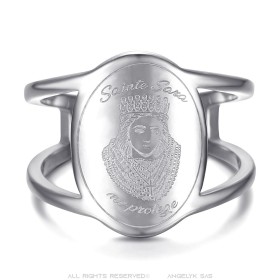 Bague Sainte Sara Patronne des gitans Femme Acier inoxydable Argent28978