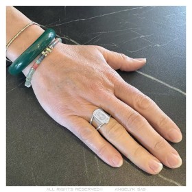 Bague Sainte Sara Patronne des gitans Femme Acier inoxydable Argent28981