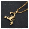 Pendentif Scorpion Doré Acier inoxydable Chaîne Offerte28987