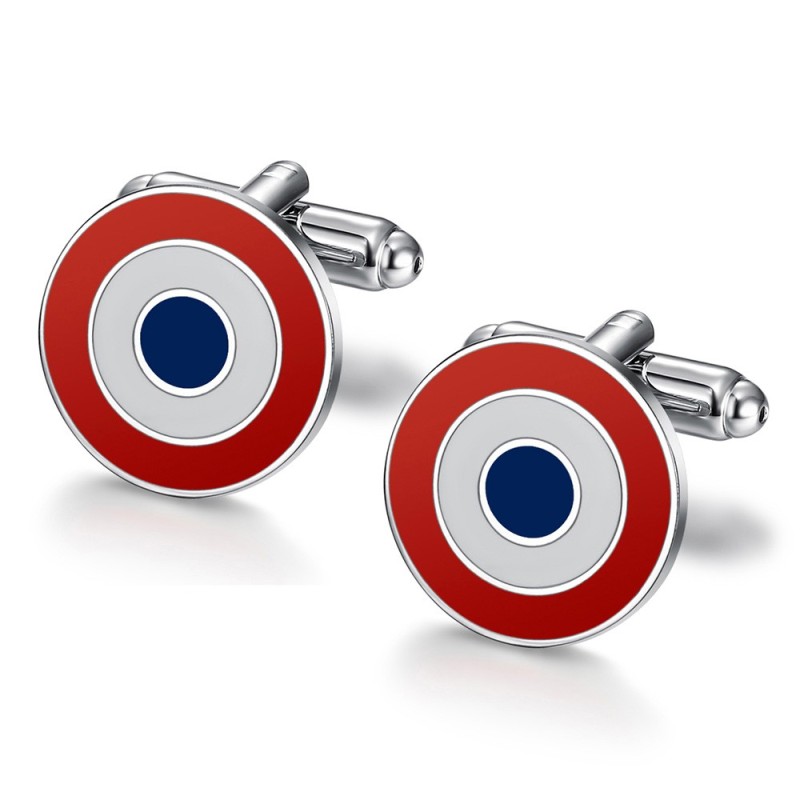 Bouton de manchette cocarde Qualité France, Cocorico28995 Bouton de manchette cocarde Qualité France, Cocorico28995