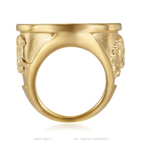 copy of Anello Niglo Hérisson Gitan Acciaio inossidabile Oro Diamanti29018