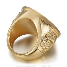 copy of Anello Niglo Hérisson Gitan Acciaio inossidabile Oro Diamanti29021